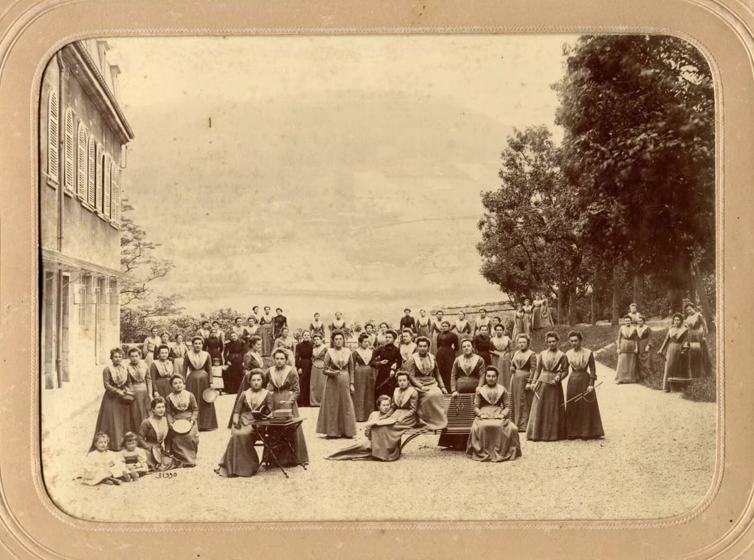 Vintage Photography J.David Teacher School Besancon, France c. 1902 (1 of 6)