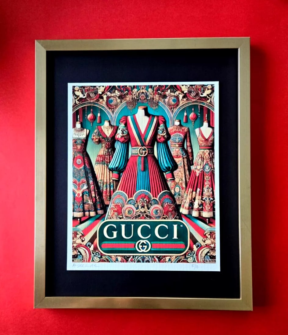 ALEXANDER DULAC | GUCCI Hand Signed Authentic Print Edition of 10 | COA: My art is a celebration of the grandeur and splendor of the 21st century. Through my portraits, I seek to immortalize those who not only define but also inspire aspiration and luxury in our contempora