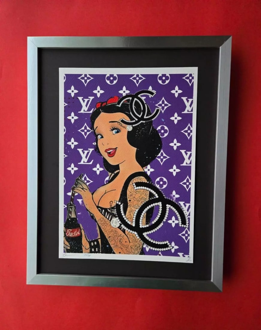 Death NYC | Hand Signed Original Pop Art Print MY SNOW WHITE DISNEY #8 COA (1 of 3)