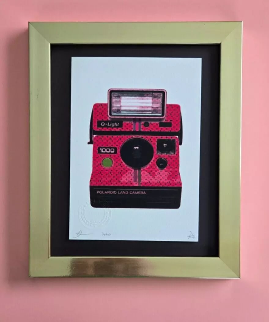 DEATH NYC Signed Original Hand Signed Print Framed LtEd COA My Polaroid Camera (1 of 2)