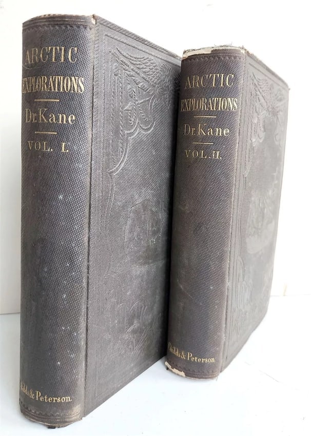 1856 ARCTIC EXPLORATIONS in 1853-55 ELISHA KENT KANE antique GRINNELL EXPEDITION (1 of 1)