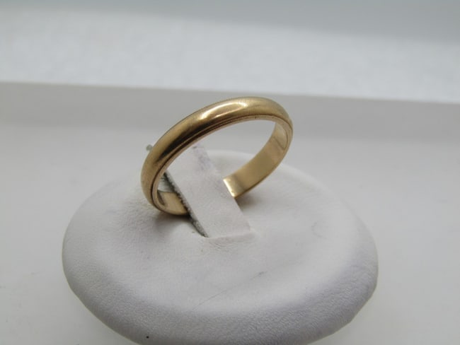 Vintage 14kt Wedding Ring, Sz. 7, 3.5mm Wide, Mid-Century (1 of 1)