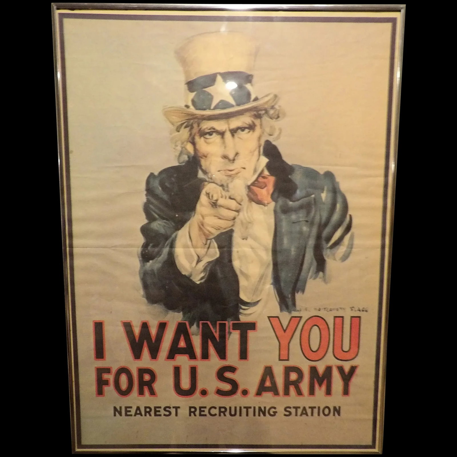 Original Uncle Sam I Want You US Army Color Lithograph Poster (1 of 7)