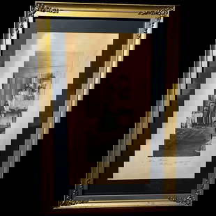 Antique tinted Photo signed Wallace Nutting Titled His Rose: Antique tinted Photo signed Wallace Nutting Titled His Rose Rare photo some discolor on back ground as shown in photos, the photo is tinted and beautiful with original signature.Wallace Nutting was an