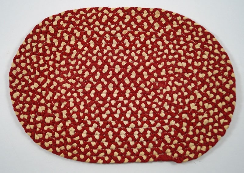 Antique Braided Table Mat Country Americana #2 (1 of 2)
