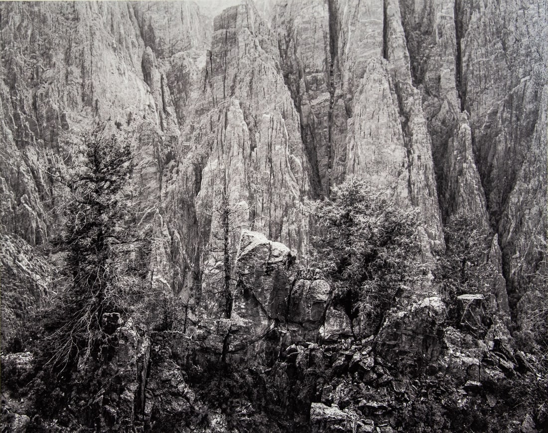 MARK CITRET - Black Canyon #2, 1982: Artist: Mark Citret Title: Black Canyon #2, 1982 Medium: Gelatin Silver Dimensions: 8x10" mounted, window matted on 16x20" archival board Description: Signed on lower right recto, signed, titled, date