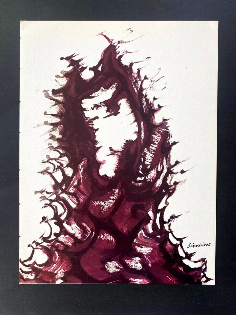 DAVID ALFARO SIQUEIROS SIGNED LTD ED PRINT FROM GALERIA MISRACHI MEXICO 416/1000 (1 of 4)