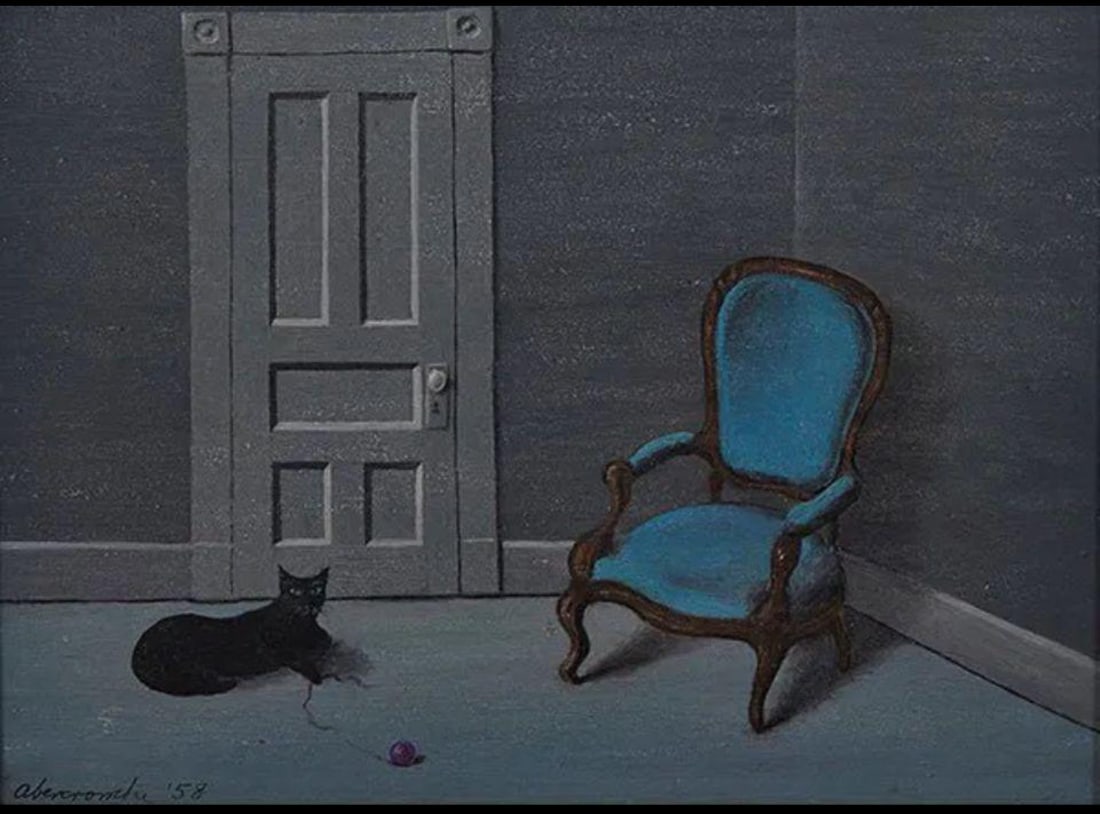 In a manner of Gertrude Abercrombie - Oil on canvas, signed "58 (1 of 6)