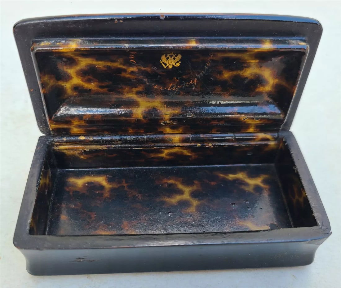 1900s early RUSSIAN IMPERIAL LUKUTIN MANUFACTURE LACQUER BOX antique RARE (1 of 4)