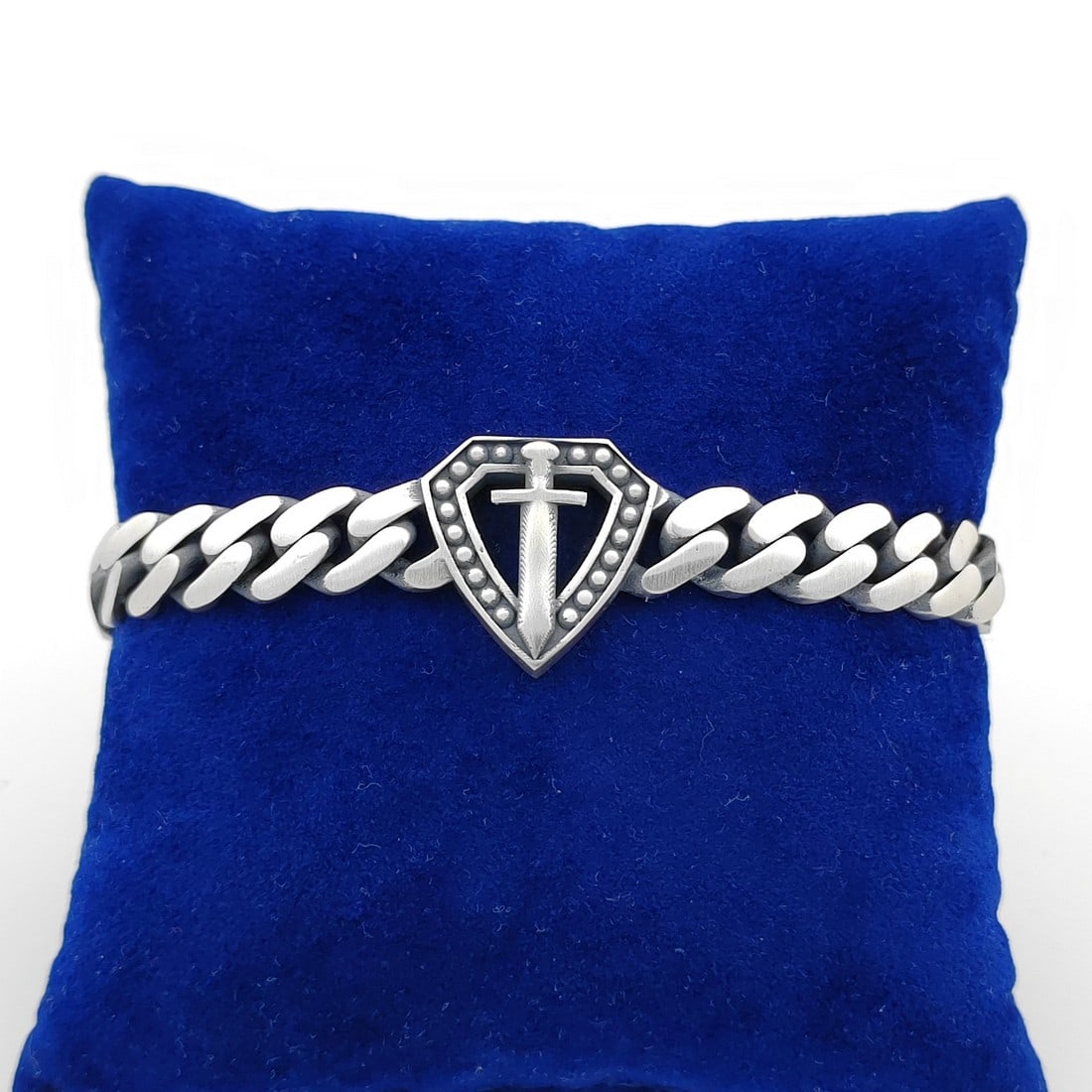 925 Sterling Silver Men's Sword Bracelet (1 of 8)