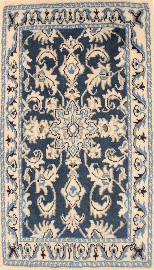 Navy Blue Classic 2X3 Nain Kashmar Persian Rug (1 of 14)