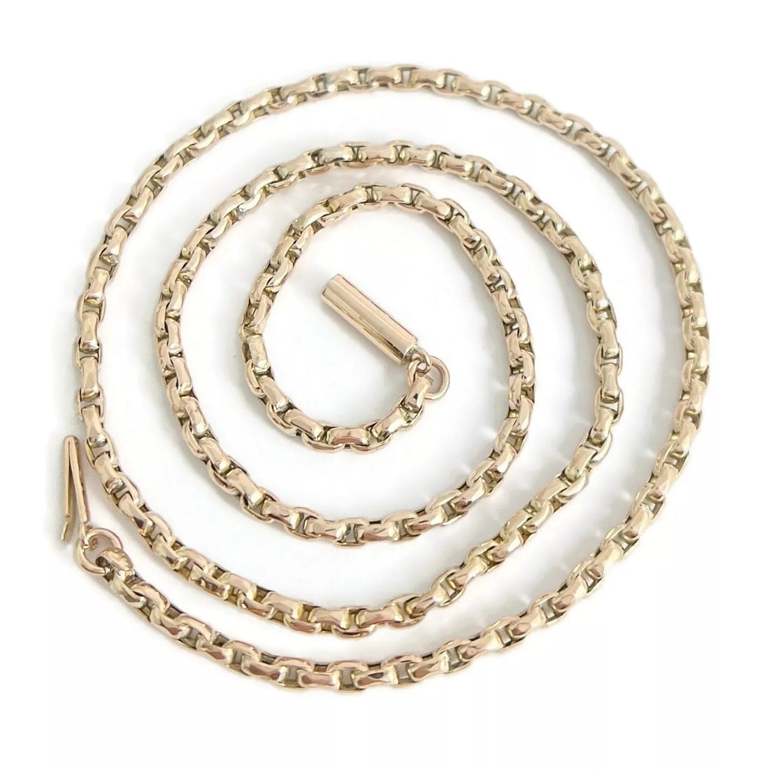 Box Chain Necklace 10K Pink Rose Gold, 17.5 Inches, 2.7 mm, 7.92 Grams (1 of 6)