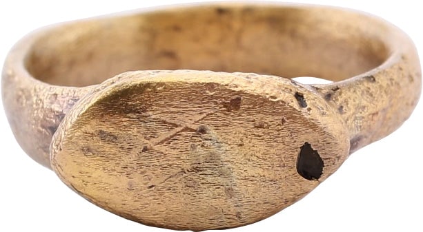 ROMAN MAN'S RING 2nd-5th CENTURY AD, SIZE 8 (1 of 5)