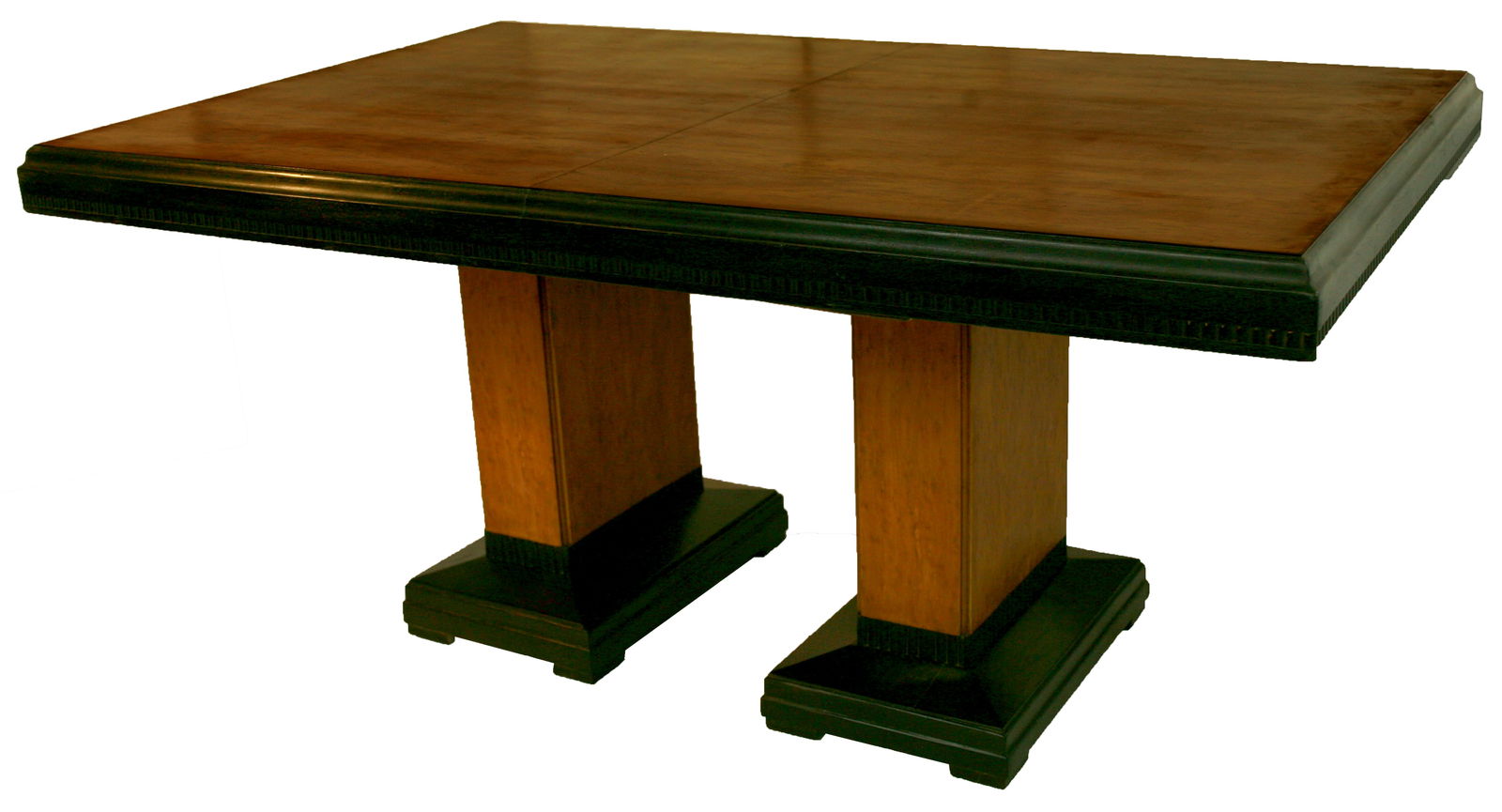 FRENCH ART DECO DESK TABLE CUBIST Pierre Legrain: Made in France in the 1920's this table is most likely a designer piece , it is built with ambonya . The style is pure French Art Deco and was at the time one of the best quality available .There is h
