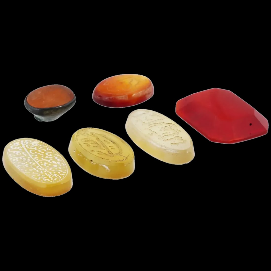 Antique Vintage Islamic Carved Jade Calligraphy Seals (1 of 8)