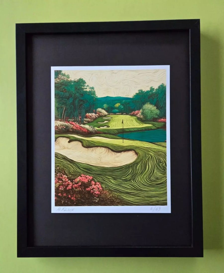 AIDAN FLUX | Hand Signed Authentic Print Framed Augusta Masters Golf COA (1 of 5)