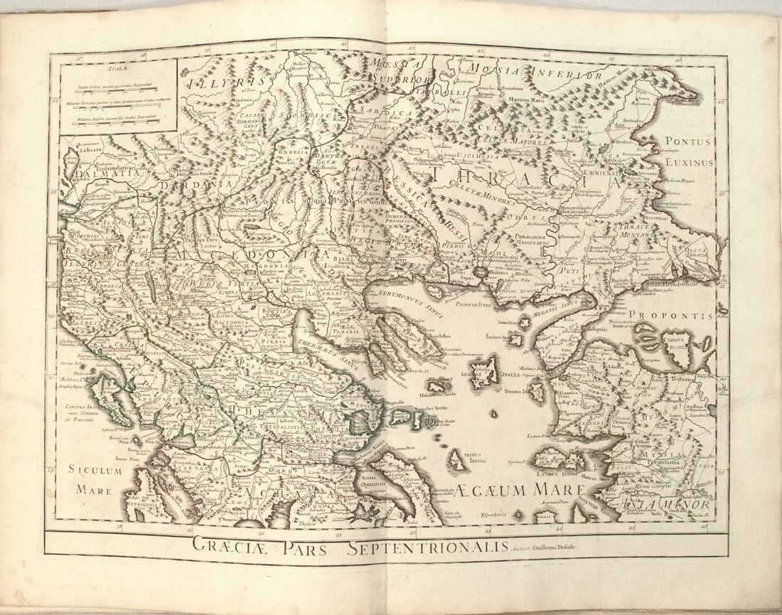 1733 c. DeLisle Map of Ancient Northern Greece -- Graeciae Pars Septentrionalis (1 of 1)