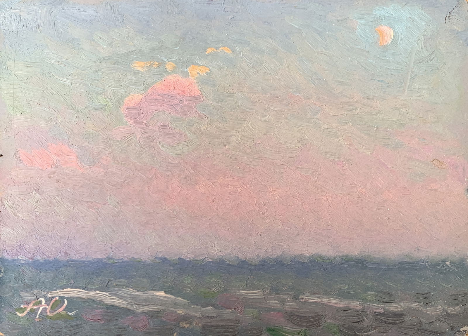 Oil painting Evening at sea Onyshchenko (1 of 10)