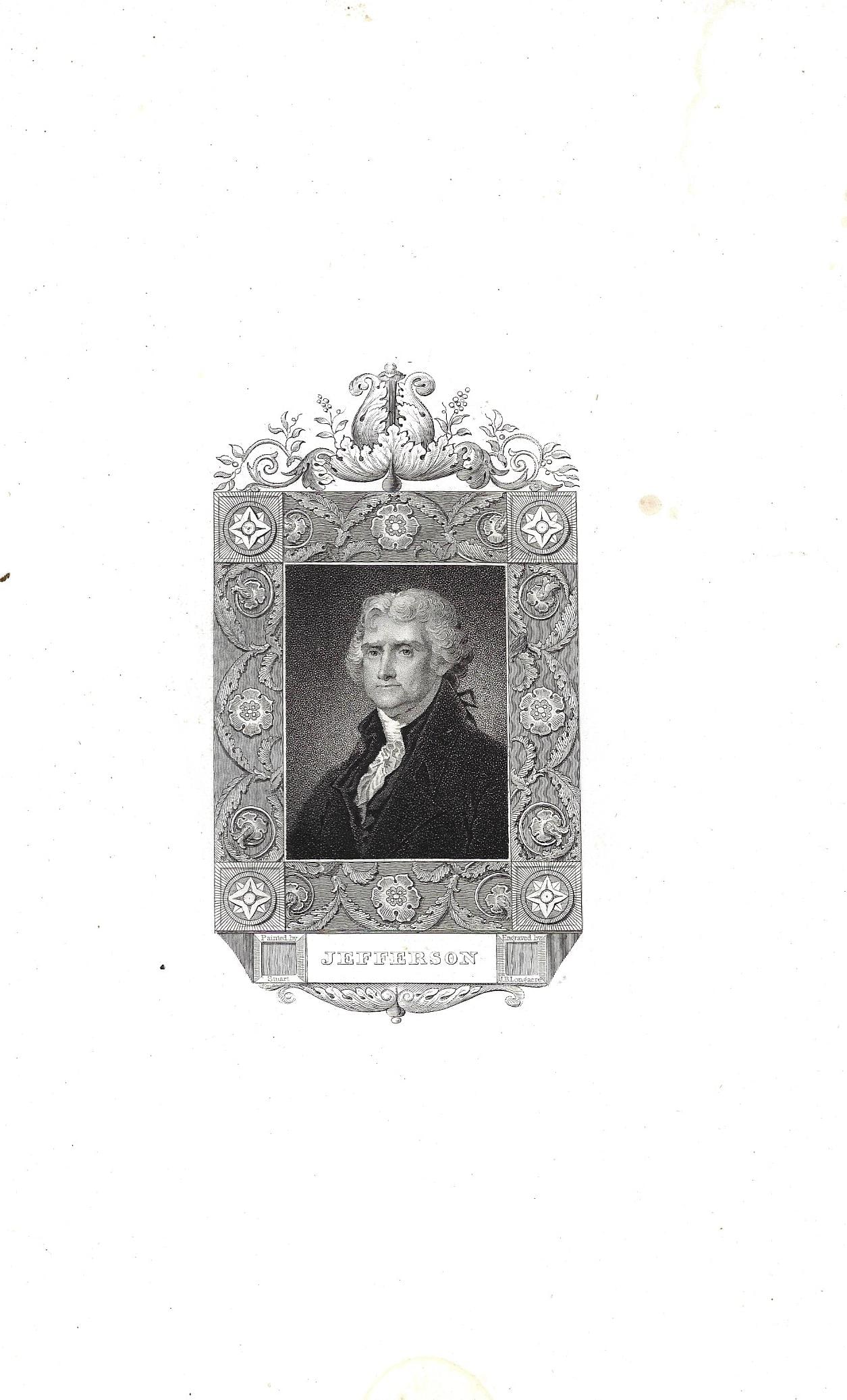 1841 Engraving Thomas Jefferson (1 of 2)