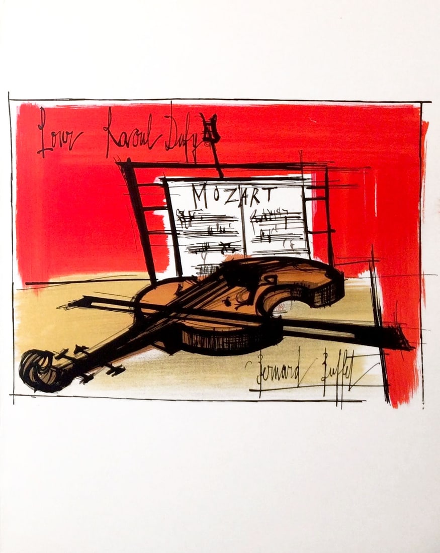 Bernard Buffet Lithograph 18 Composition Homage to Dufy (1 of 1)