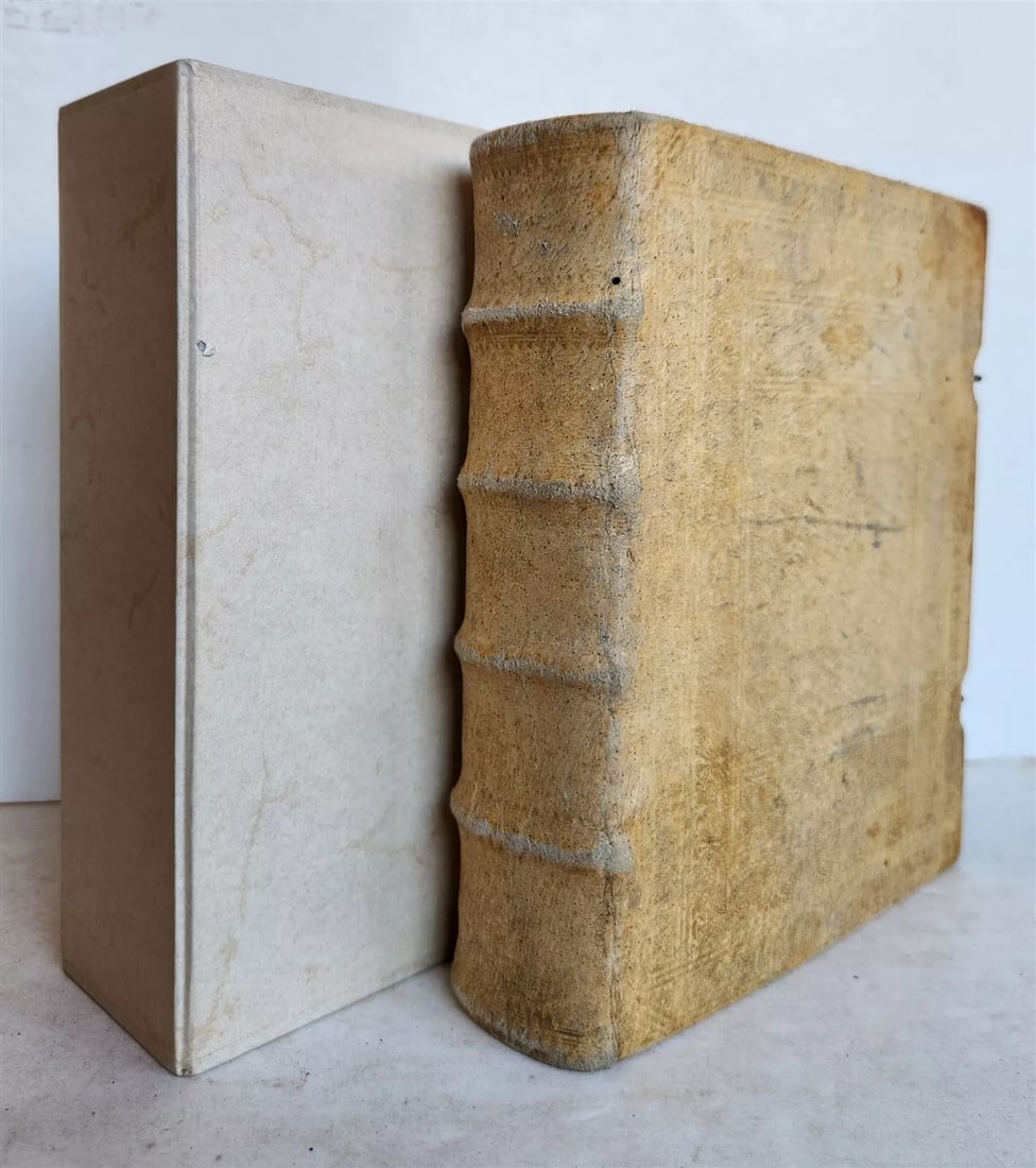 1718 JESUIT THEOLOGY by Paul de Barry antique HAND TOOLED PIGSKIN BINDING: Paul de Barry Heiliges Jahr, das ist Underweisung für Philagia, das gantze Jahr Heiliglich zuzubringen. Translated into German by Martin Sibenius. Cologne; 1718 Size 6.5 by 8" Original blind tool