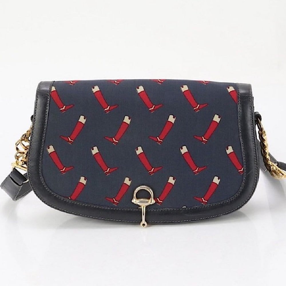 Authentic Vintage Gucci Rare Riding Boots Motif Horsebit Crossbody Bag (1 of 13)