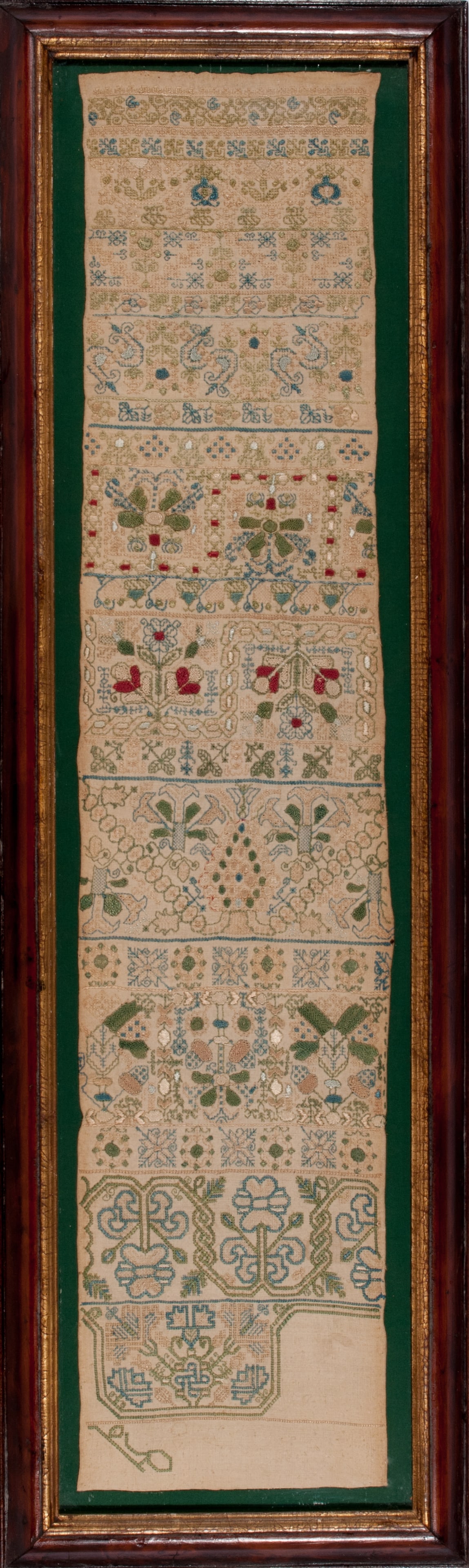 Anon 17th c band sampler (1 of 4)