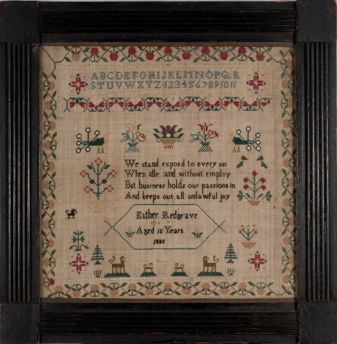 Needlework Sampler by Esther Redgrave - 1830 (1 of 1)