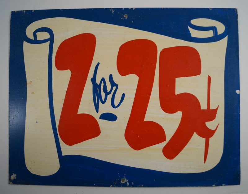 Antique Soda Fountain Tin Trade Sign Country Store (1 of 2)