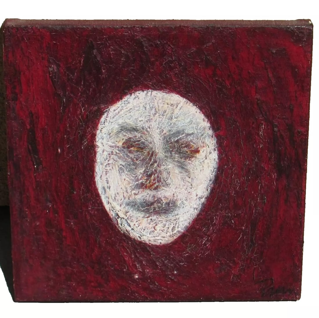 Cheri Pann (Mosaic Tile House Venice) California Modernist oil Persona #33 1986 (1 of 5)