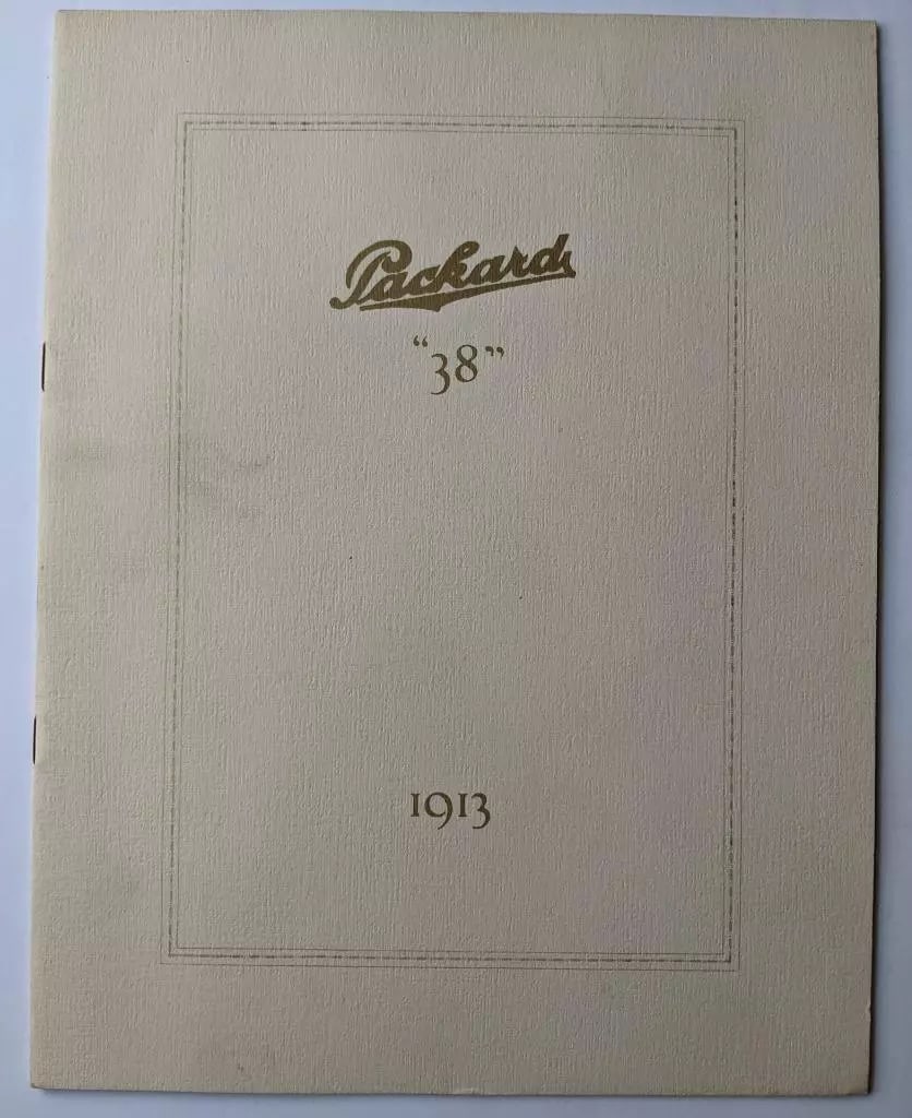 1913 VINTAGE ADVERTISEMENT BROCHURE for PACKARD "38" ANTIQUE AUTOMOBILE (1 of 7)