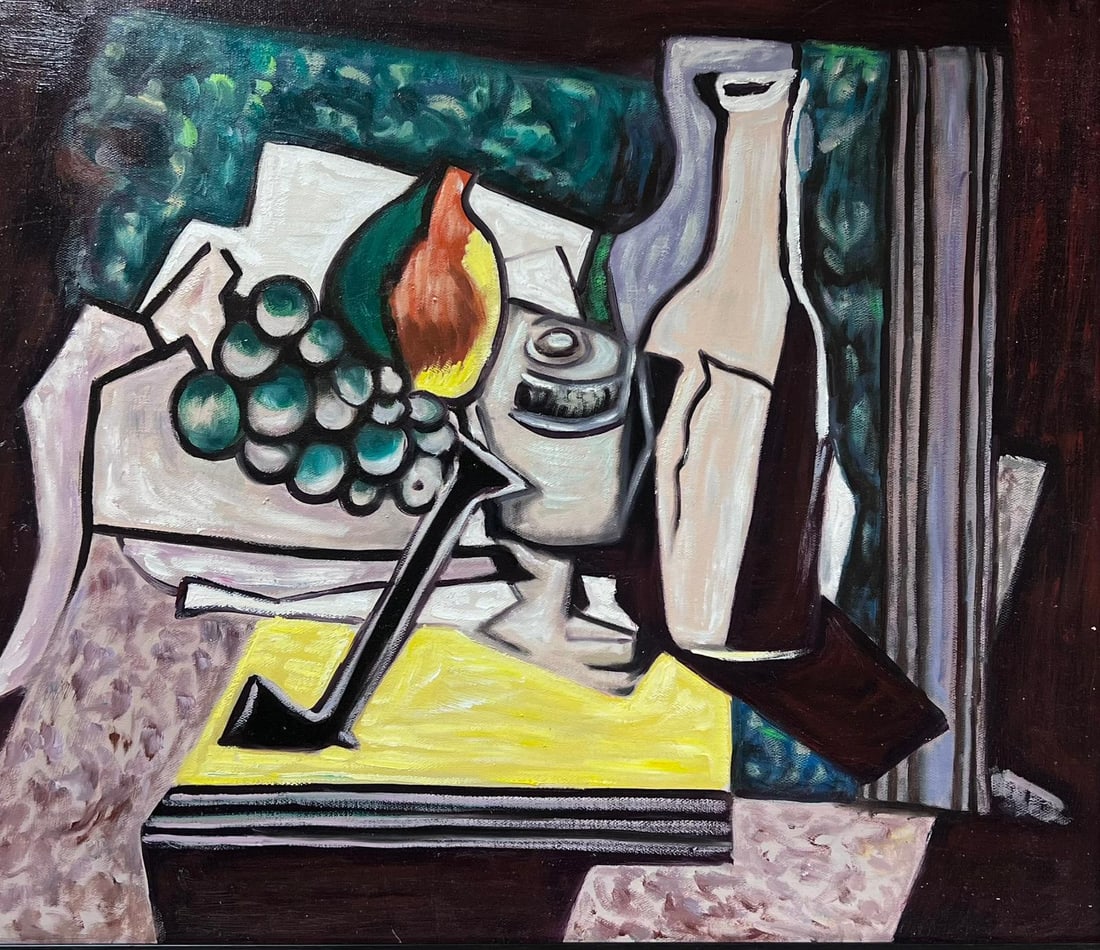 20th Century French Cubist Still Life Oil Painting (1 of 12)