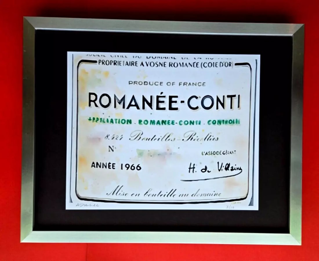 ALEXANDER DULAC | ROMANEE CONTI 1996 Hand Signed Authentic Print Edof10 | COA (1 of 5)