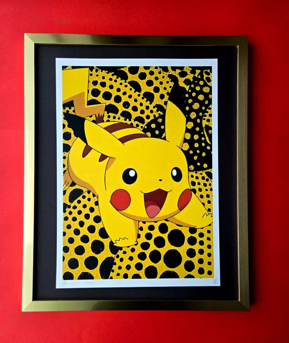 Death Nyc Hand Signed Large Print Coa Framed 16x20in Hello Kitty