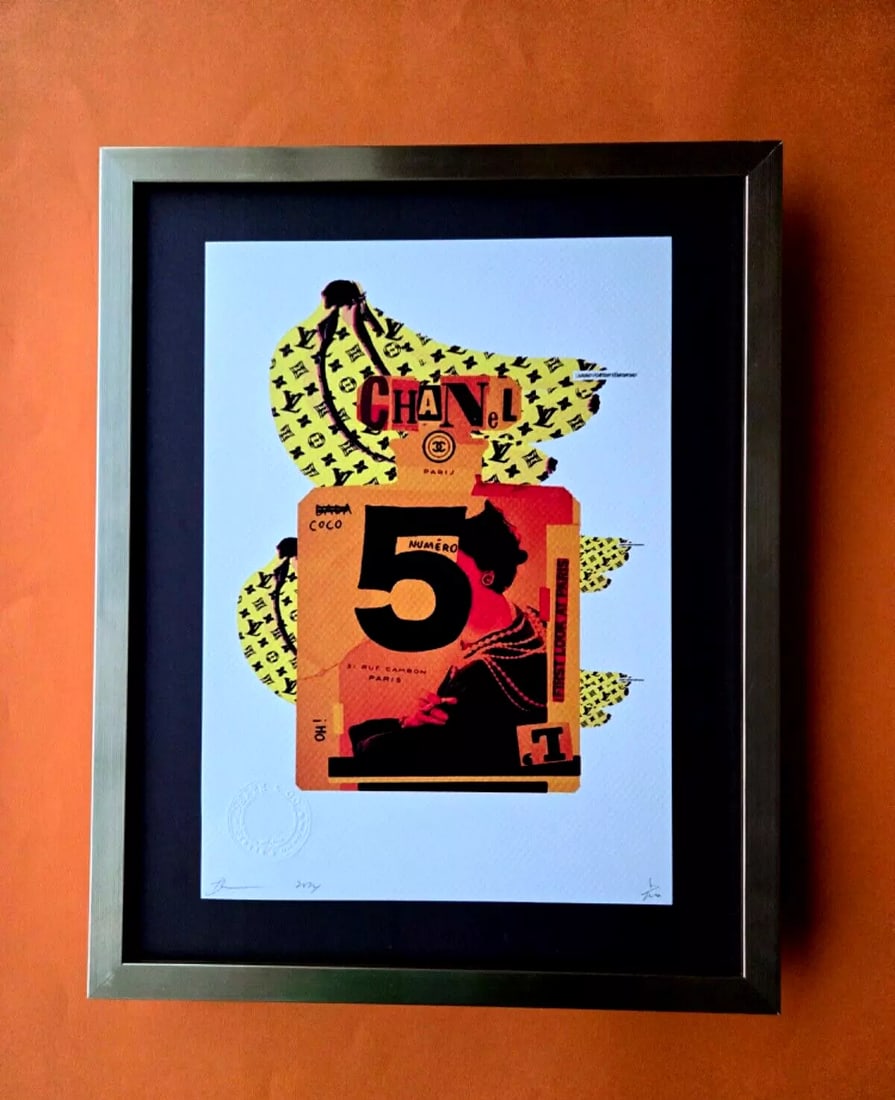 Death NYC Original FramedPop Art Hand Signed CHANEL 5 BANANAS VUITTON COA #8 (1 of 3)