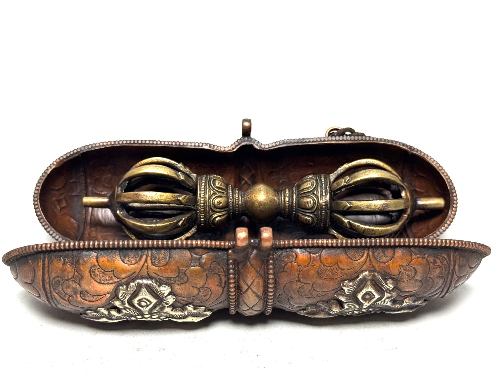 Tibetan brass Vajra Dorje Phurpa Exorcism Talisman set (1 of 7)