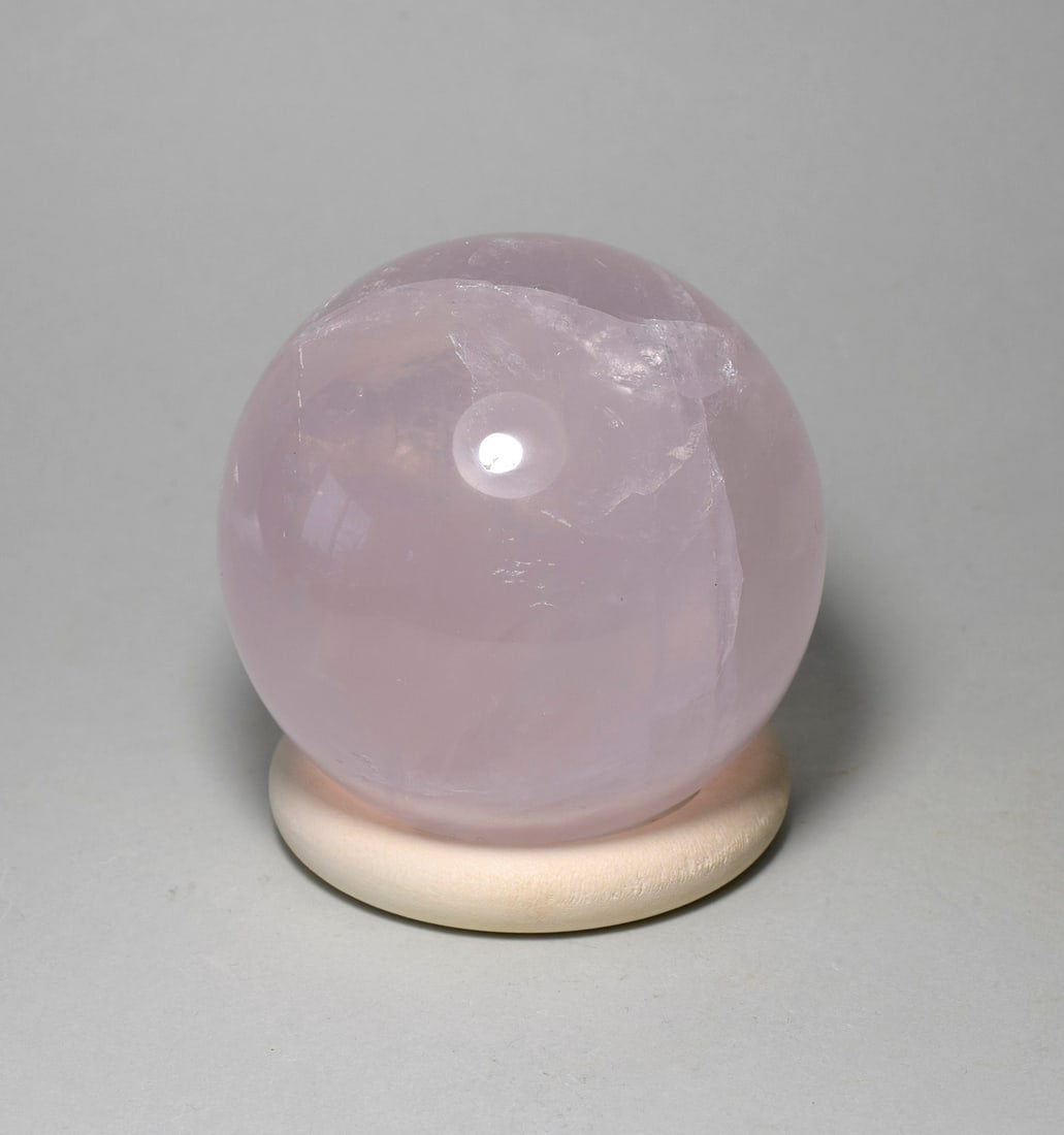 6.4 cm Rose Quartz sphere with asterism (1 of 4)