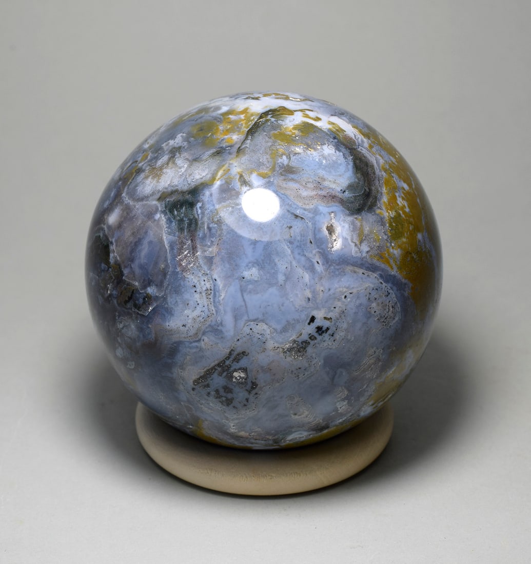 7.5 cm Polished Ocean Jasper sphere (1 of 4)