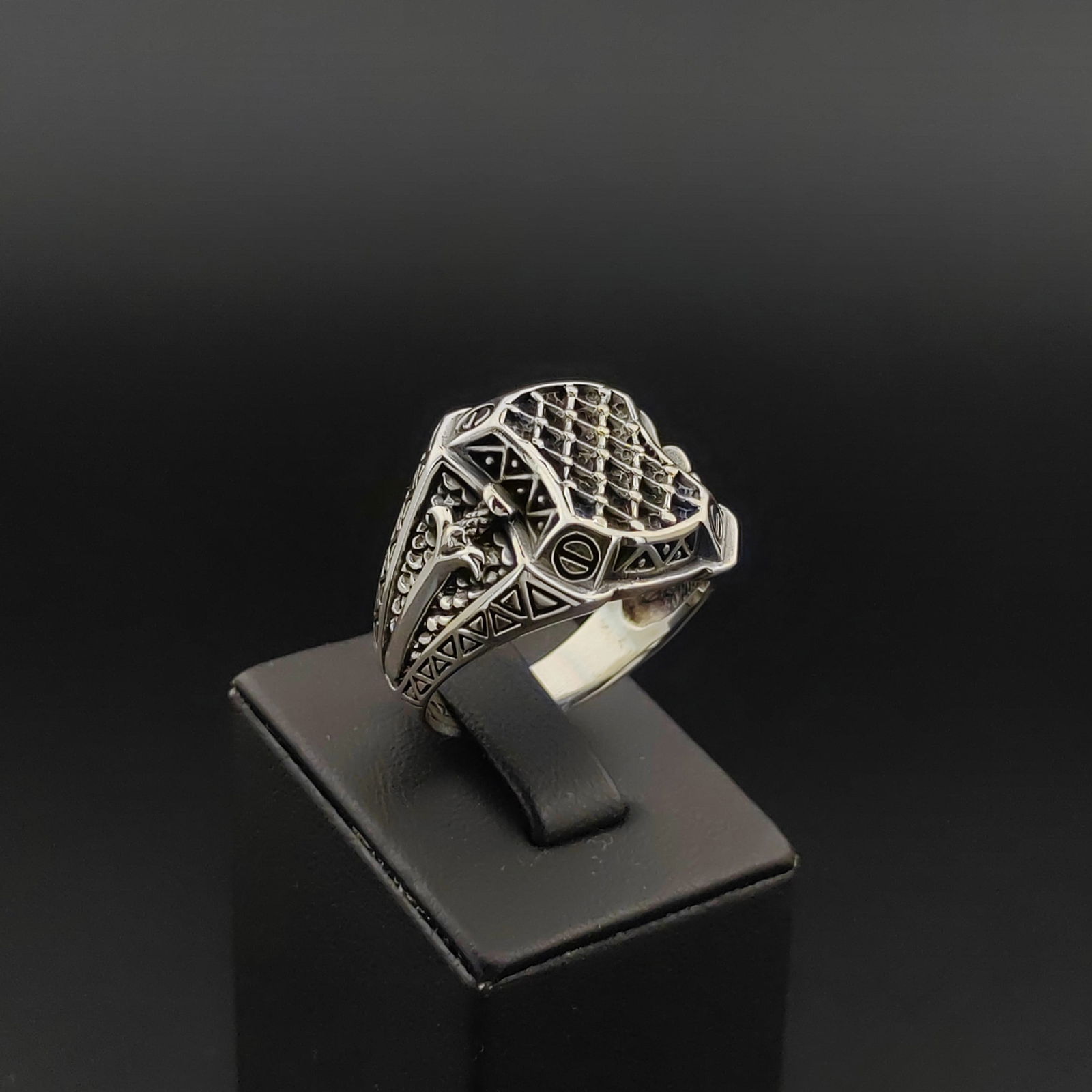 925 Sterling Silver Men's Sword Ring (1 of 8)