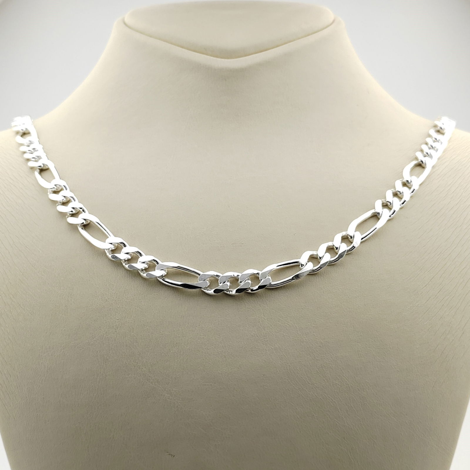 925 Silver Figaro Chain,Men Necklace. (1 of 8)