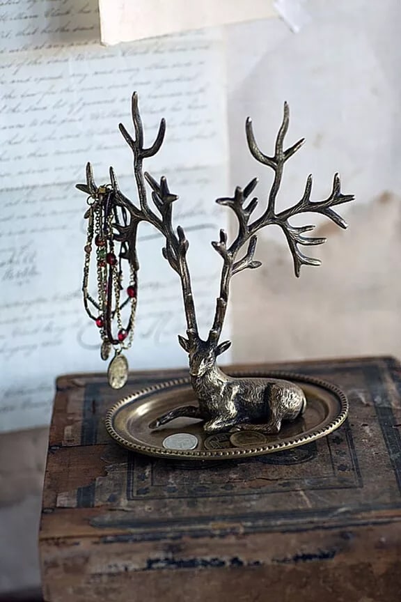 Brass Deer Jewelry Holder (1 of 3)