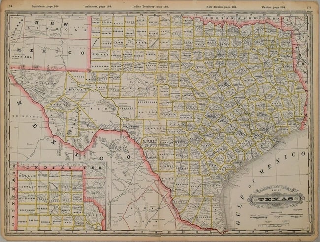 1888 Cram Map of Texas -- Railroad and County Map of Texas: Item DetailsDescriptionTitle: 1888 Cram Map of Texas -- Railroad and County Map of TexasCartographer: G CramYear / Place: 1888, ChicagoMap Dimension (in.): 16.4 X 22.4 in.This a double page, large, qu