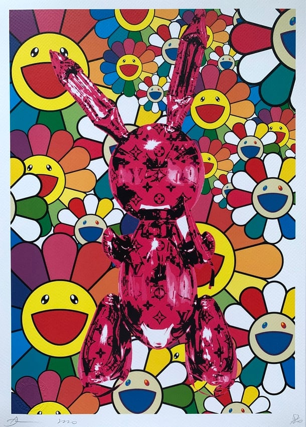 DEATH NYC Murakami Jeff Koons: Item DetailsDescriptionTitle: DEATH NYC Murakami Jeff KoonsDate/Period: 21st CenturyMaterials: Giclee on Fine art 300 gsm paperSize: 17 3/4 x 12 1/2 inchesArtist: Death NYC, limited edition giclee on