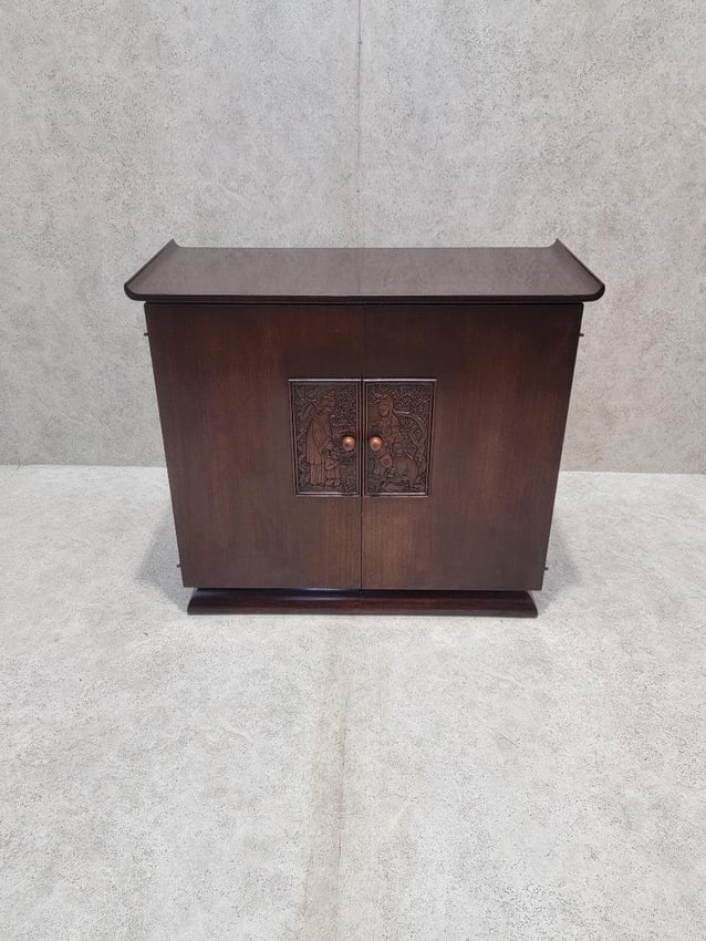 Vintage Hollywood Regency Pagoda Top Cabinet by Stromberg Carlson (1 of 1)