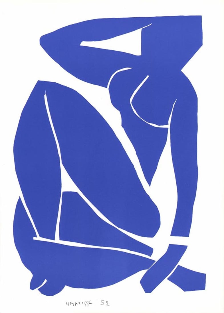 1984 Henri Matisse Lithograph Blue Figure 3 (1 of 1)