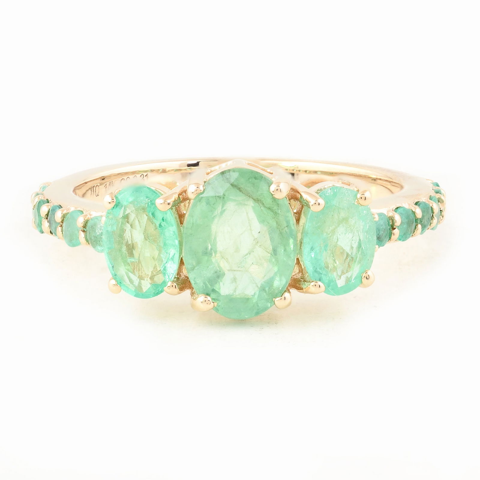 14K Yellow Gold Emerald Ring with IGI Certification (1 of 5)