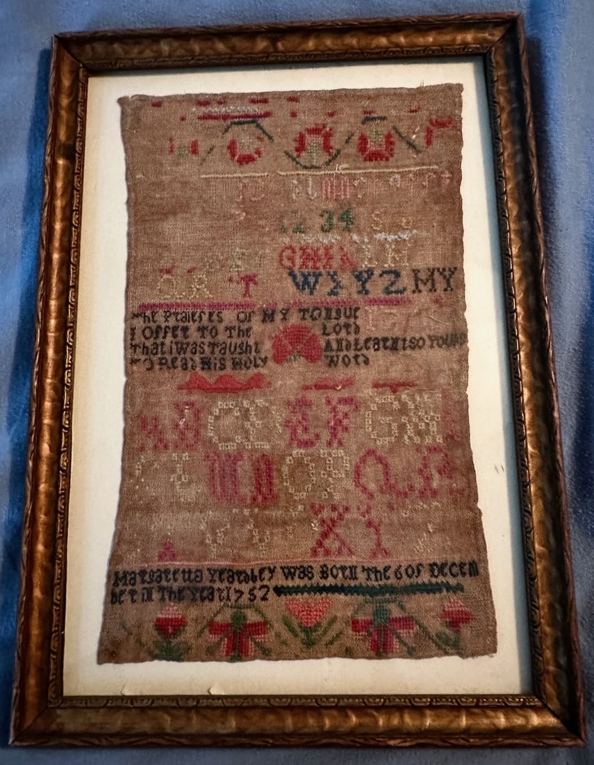 Marg. Yeardley Sampler Bucks Cty PA c.1765 (1 of 6)