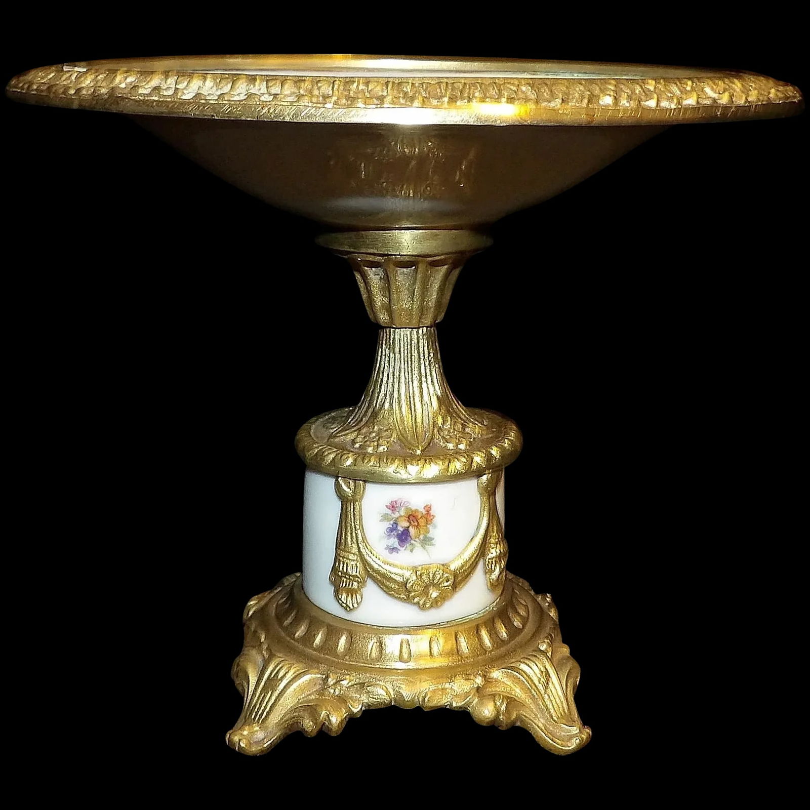 Antique Old Paris France Fragonard Ormolu Mounted Dish Centerpiece (1 of 7)