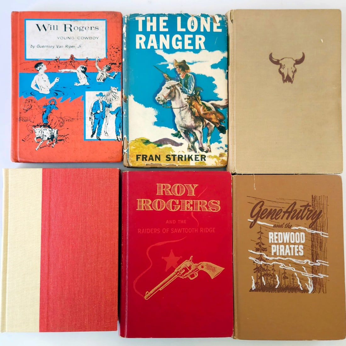 Vintage Western Young Adult Book Bundle - Gene Autry, Roy Rogers, Lone Ranger: Title: Vintage Western Young Adult Book Bundle - Gene Autry, Roy Rogers, Lone Ranger Description: Roy Rogers and the Raiders of Sawtooth Ridge by Snowden Miller Illustrated by Henry E Vallely 1946 1st