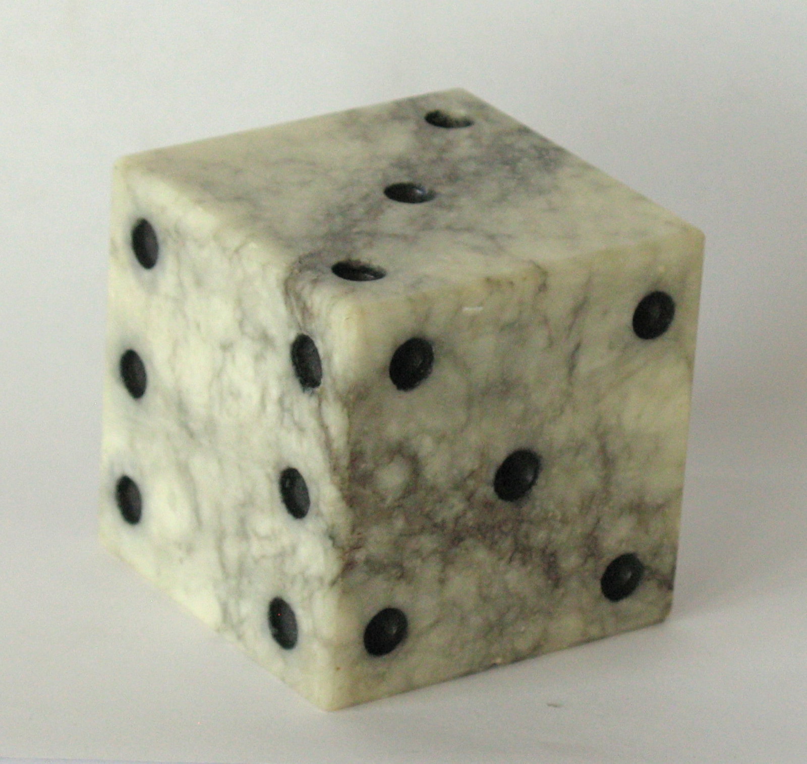 Antique marble dice paper weight. (1 of 3)